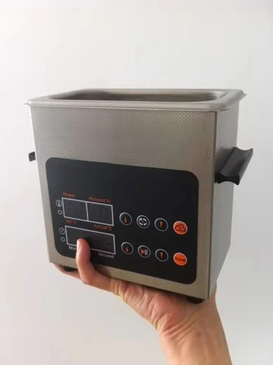 Electric Adjustable 8 Preset Memory Heating Function, Palm Size Jeweler or Dentist's 0.7L Ultrasonic Cleaner Made of Stainless