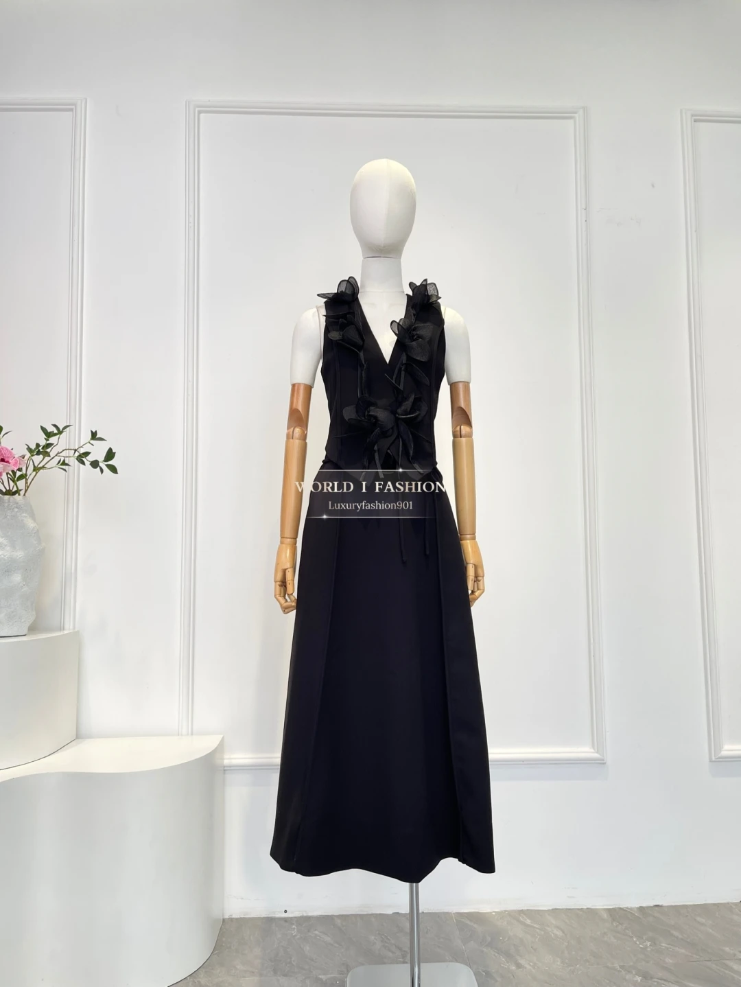 

Blouse Tops and Mermaid Fishtail Midi Skirt Black Long Sleeve See Through Diamonds