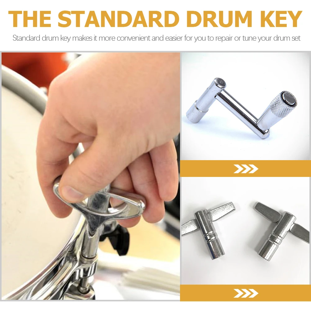 

3 Pcs Drum Key Wrench Set Metal Tuning Keys Universal Compact Percussion Accessories Z Shaped Keys for Electric Guitar