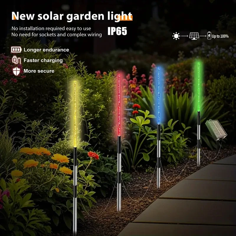 4 قطعة فقاعة الشمسية حديقة حصة أضواء IP65 RGB اللون تغيير في الهواء الطلق إضاءة مقاومة للماء لساحة بار حفلة الحديقة مول ديكور