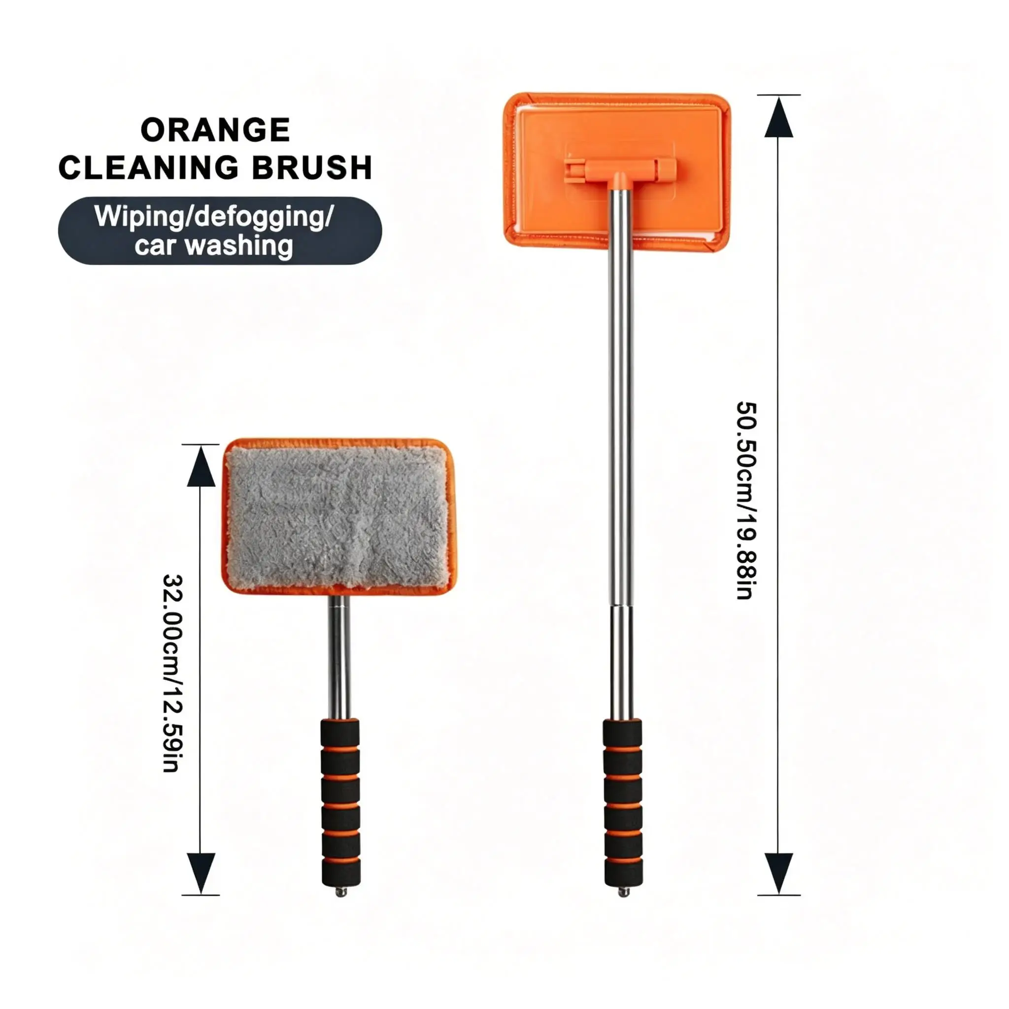 Automobile Windshield Water Scraping Telescopic Automobile Glass Wiper Auto Cleaning Tools Window Cleaning Brush Cleaning Cloth