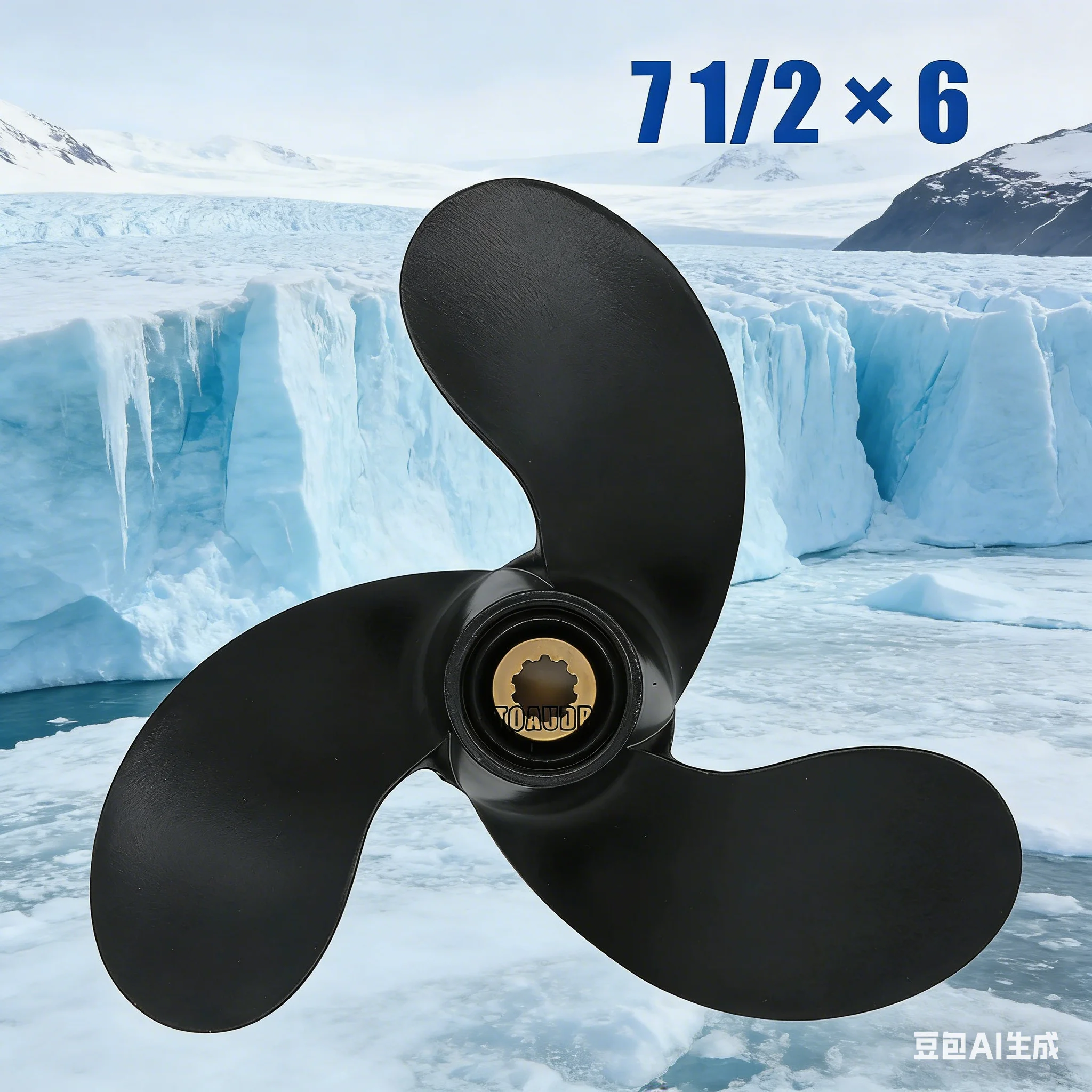58110-97JA0-019 Propeller 7 1/2x6 188x135 A520 for Suzuki  4-6HP 10 Tooth  RH