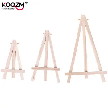 1 adet Mini ahşap sanatçı Tripod boyama şövale fotoğraf boyama kartpostal ekran tutucu çerçeve sevimli masa dekoru çizim oyuncak 3 boyutu