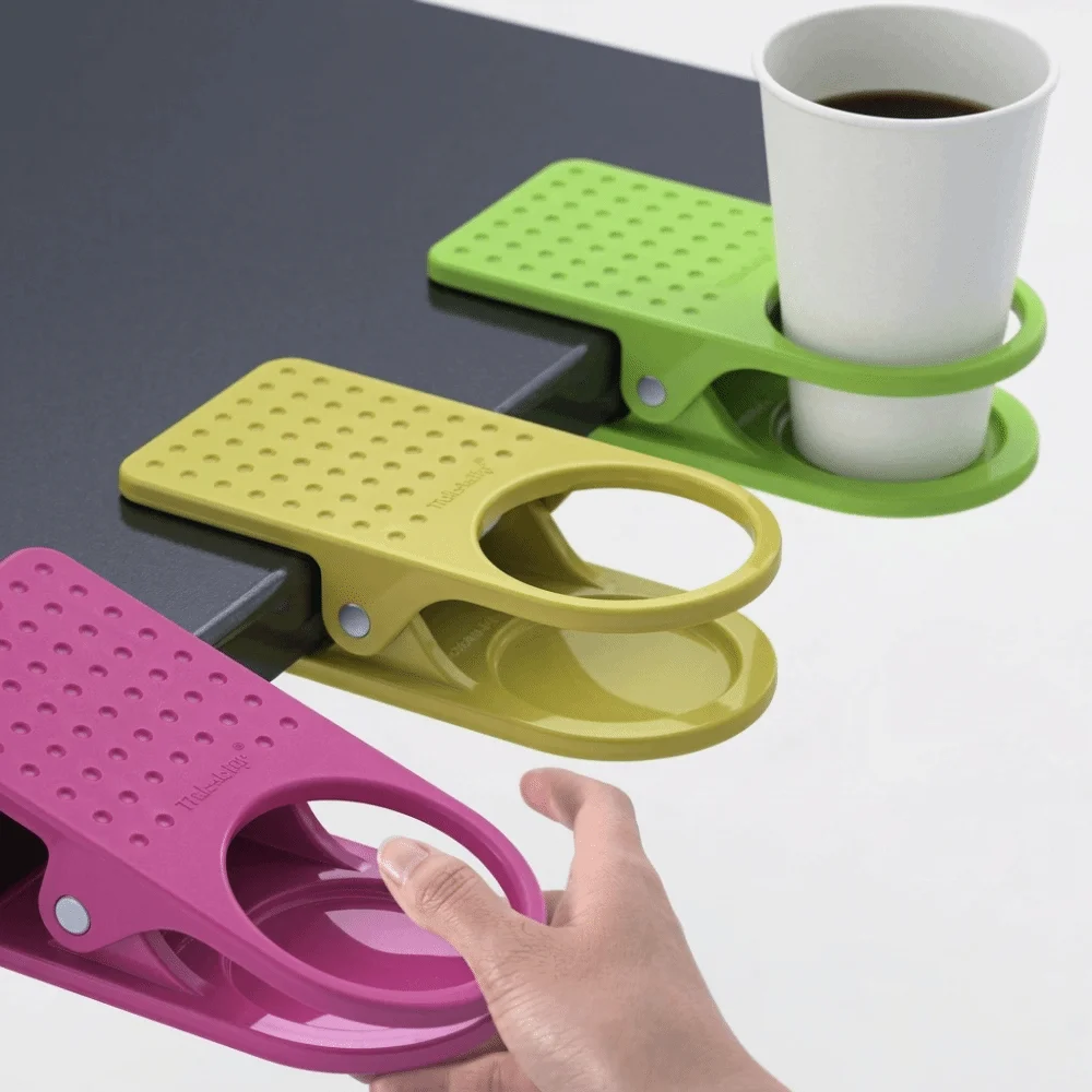 

Tableside Cup Holder Clip Clamp Universal Multifunctional Coffee Mug Drink Holder Desktop Tea Accessories Table Organization
