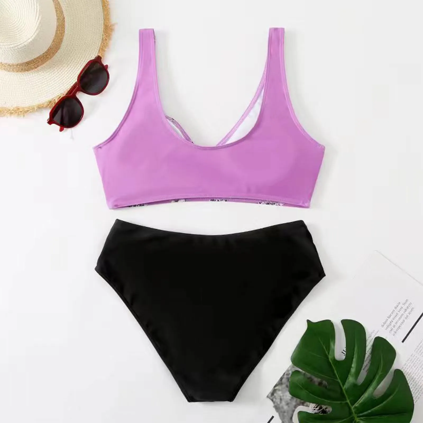 Womens Swimsuit Fashion Split Sexy Bikini With Bra Pads And No Steel Bra two piece Swimming Costume купальник женский раздельный