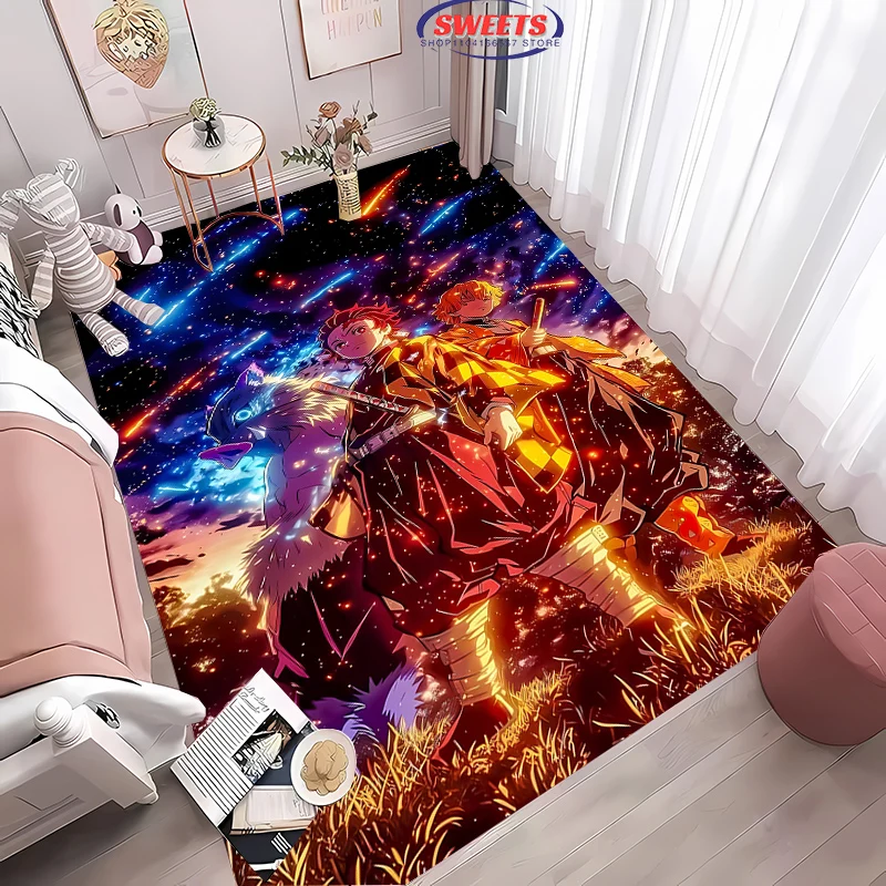 Demon Slayer Poster Carpet New Release! Anti-slip Sound Insulation, Rug for Living Room Bedroom,Bedside Office Areas,Durable Mat