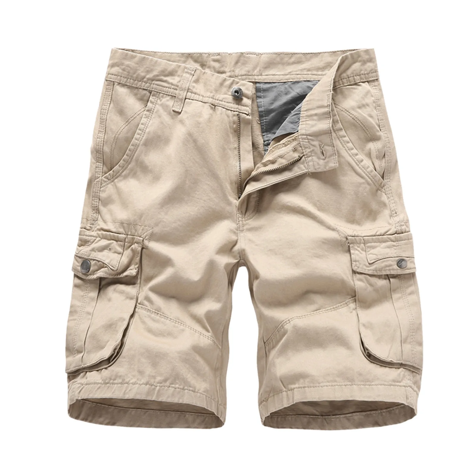 

2024 New Summer Men Cotton Cargo Shorts Clothing Summer Casual Breeches Bermuda Fashion Beach Pants Los Cortos Cargo Short Men