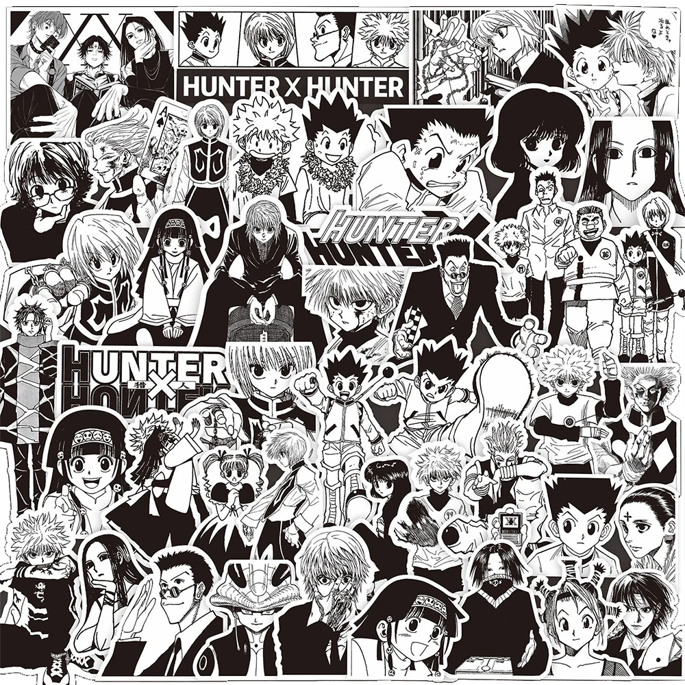 10/30/70pcs Black White Anime HUNTER×HUNTER Stickers GON FREECSS Decals Motorcycle Laptop Phone Case Car Cool Waterproof Sticker