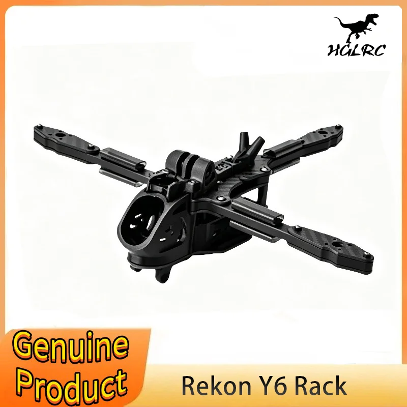 

HGLRC Rekon Y6 5-inch Frame Kit Y-Type Long Endurance 3K Carbon Fiber Compatible Analog/O3/O4/Moonlight Kit VTX