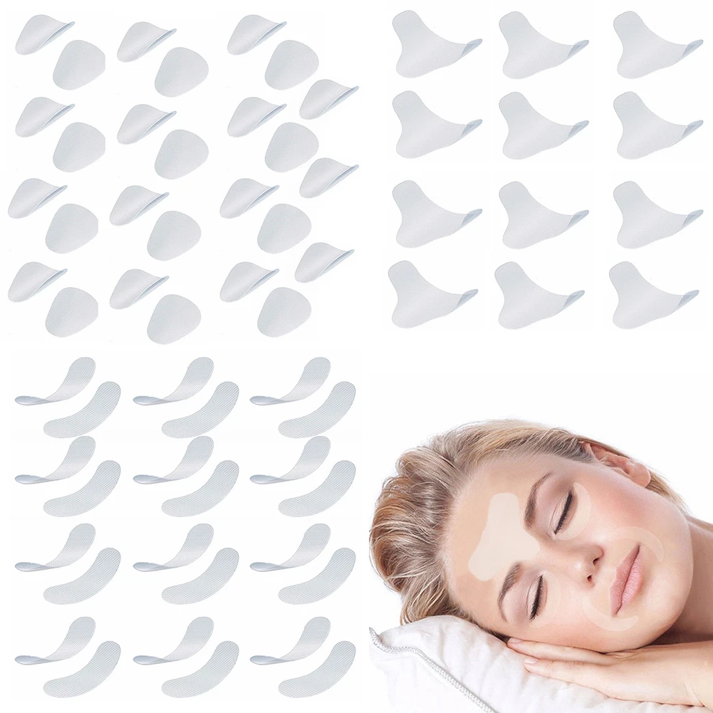 12pcs Thin Face Stickers EVA Anti-Wrinkle Patches Forehead Lift Tapes (01)