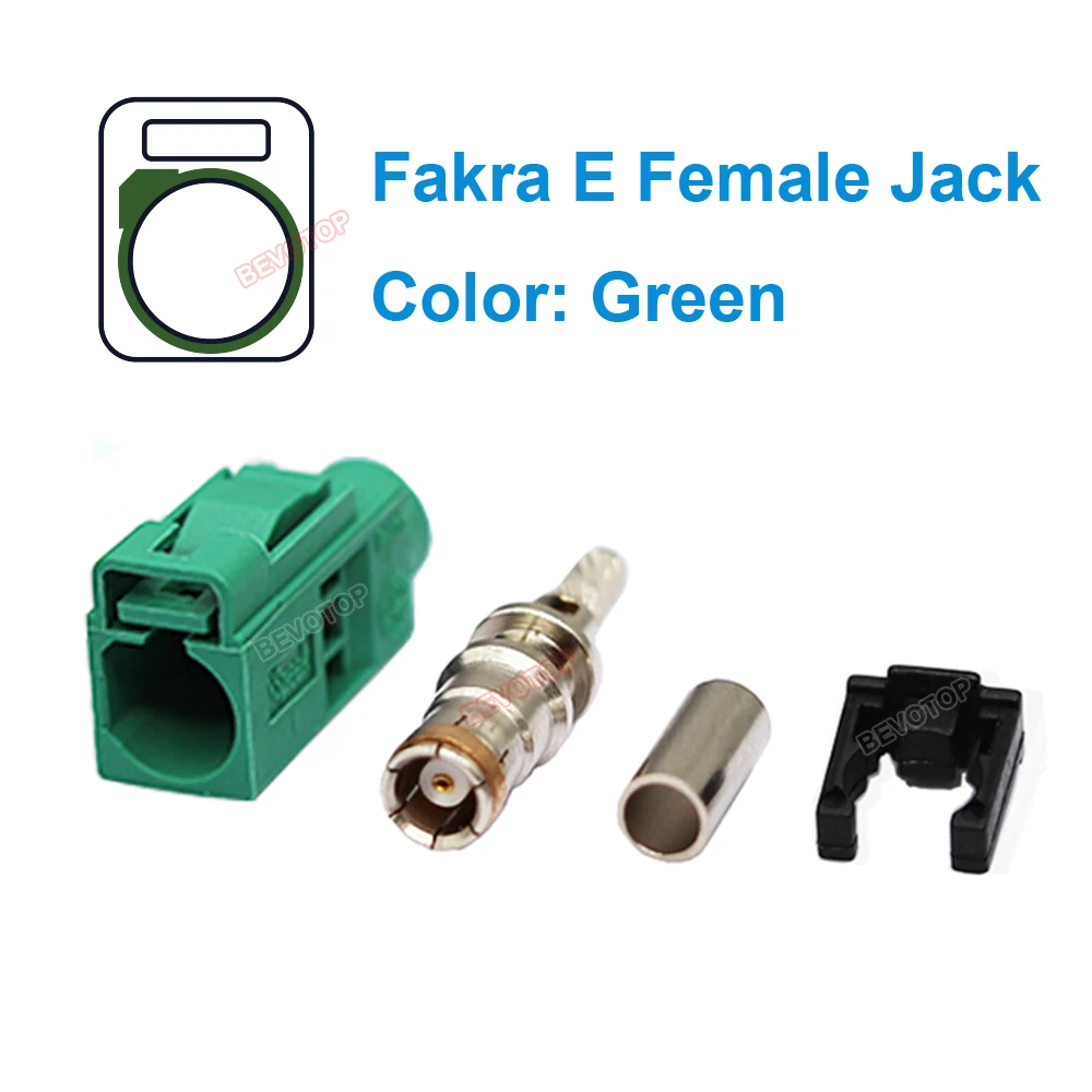 1PCS Fakra Weibliche Jack A/B/C/D/E/F/G/H/I/K/M/Z Codierung 50 Ohm RF Koaxial Löten Draht Stecker für RG316 RG174 Pigtail Kabel