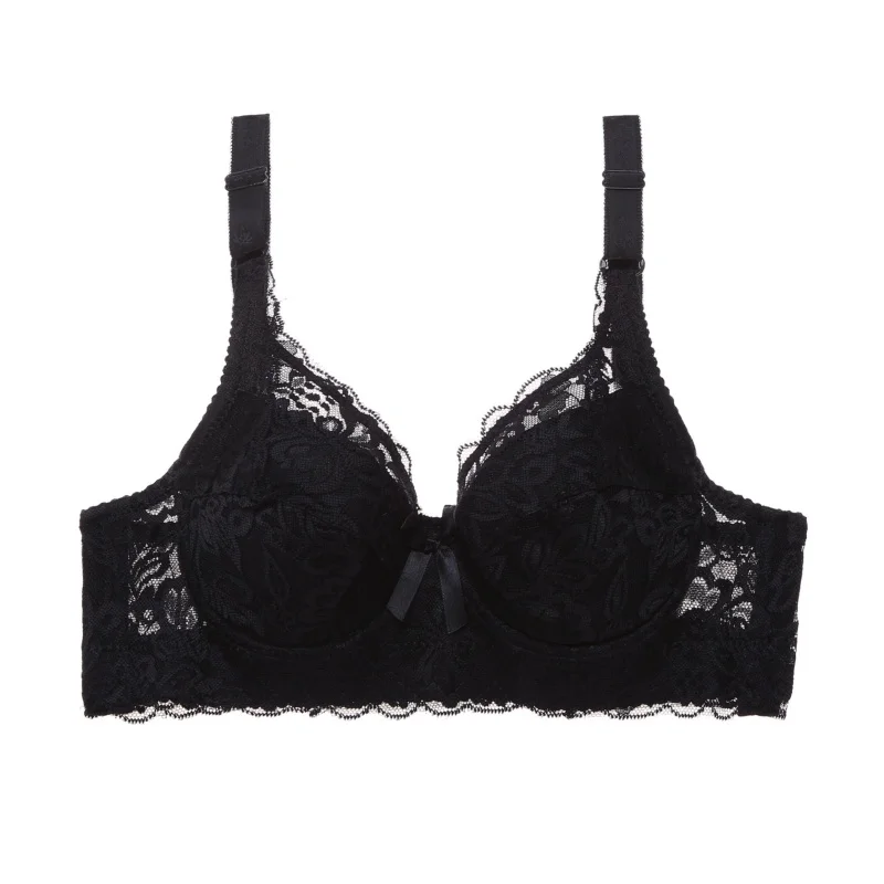 Plus Size Floral Lace Bra with Underwire