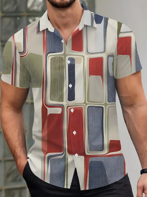 

3d Printed Strawberry Kiwifruit Hawaiian Shirt Men Tropical Fruits Summer Beach Aloha Button Down Short Sleeve Blouse Tops。