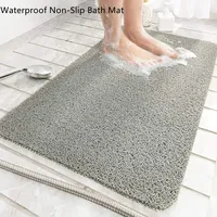 1Pc Bathroom Anti-slip Mat Mildew Proof Waterproof Shower Mat Soft Massage Home Bath Kitchen PVC Washable Quick Drying Floor Rug