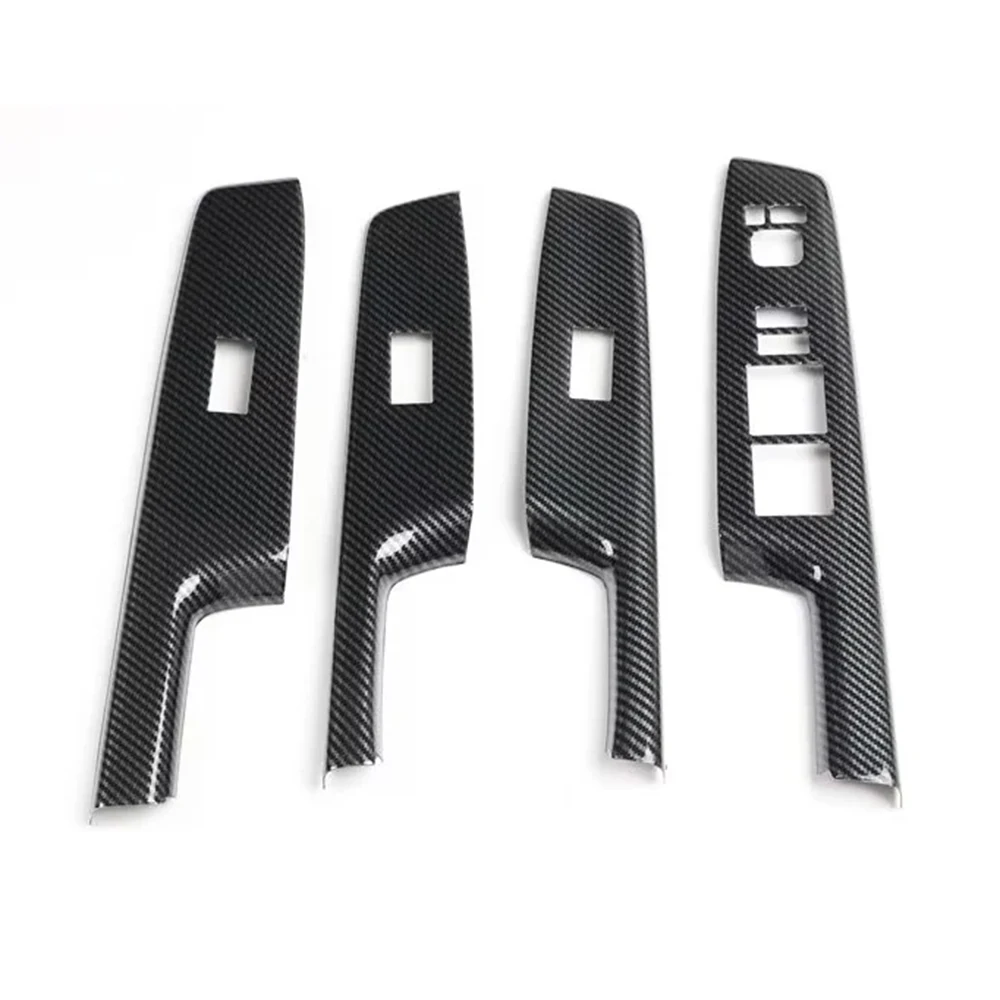 4Pcs/set Car Door Armrest Window Lift Switch Cover ABS Trim Stickers For TOYOTA PRIUS ZVW40 LHD RHD Interior Accessories
