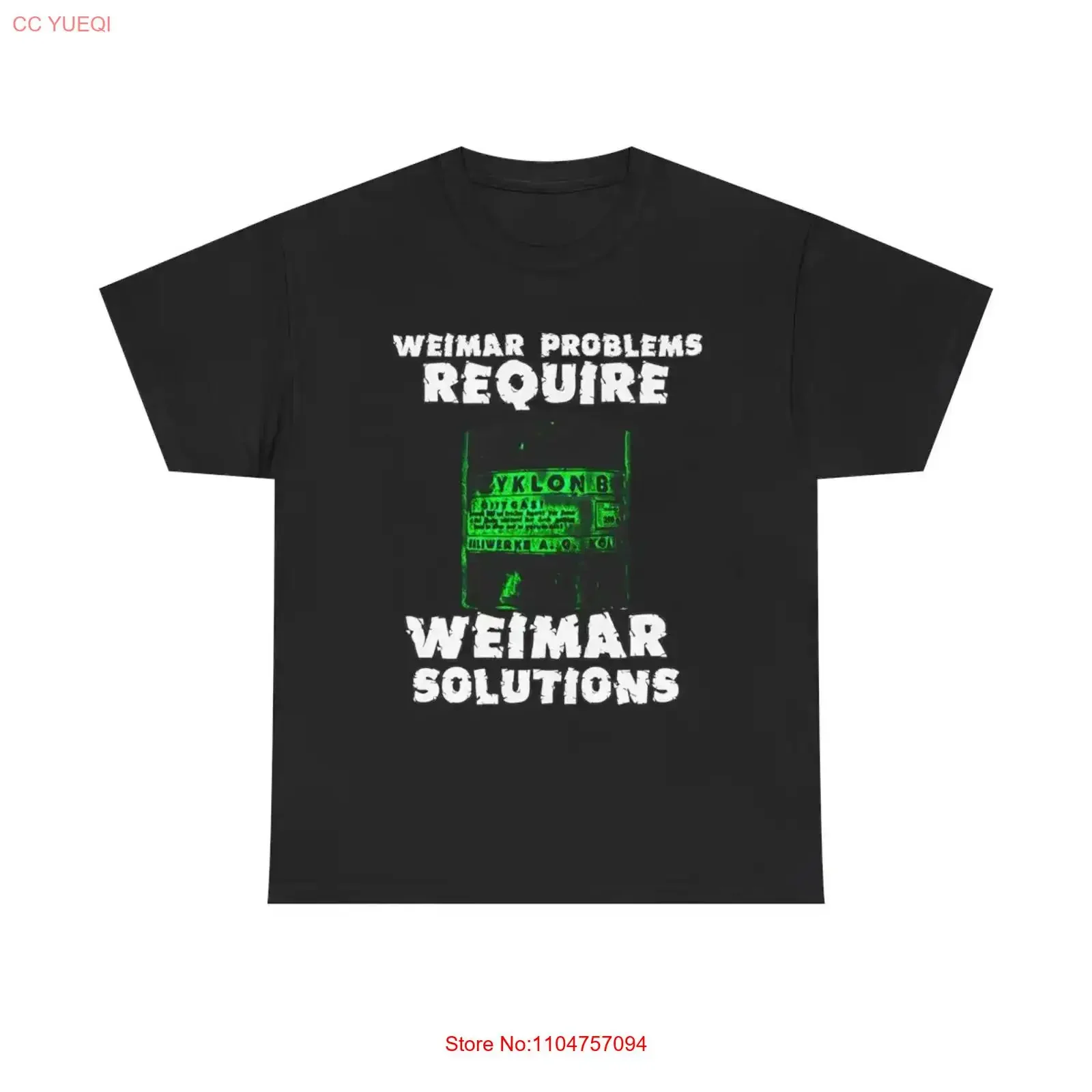 Weimar Problems Require Solutions T Shirt New without Tags Time for Order vintage Washed Versatile Casual Stylish fashion