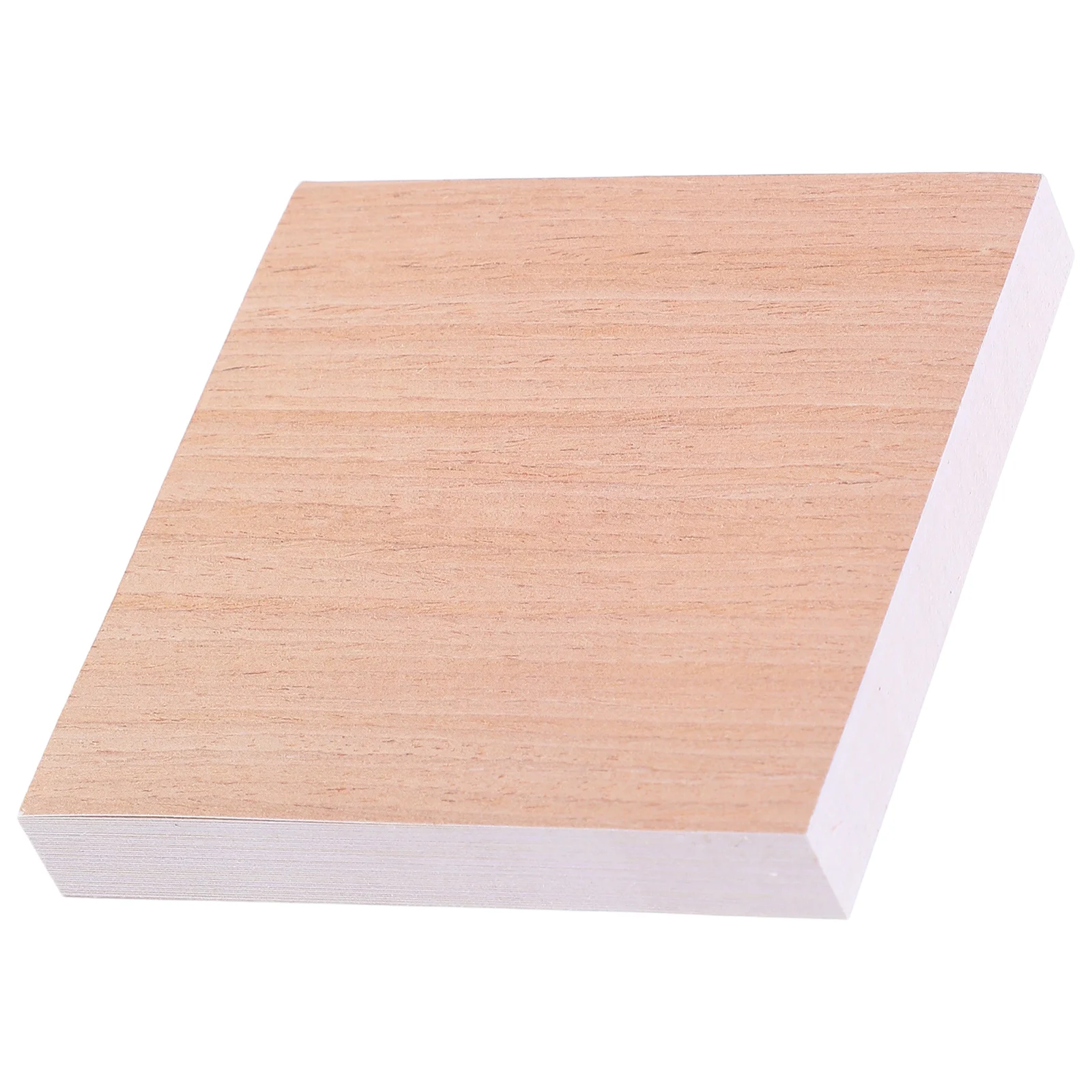 

100 Sheets Wood Grain Sticky Office Memo Notes Reminders Stickers Mini Pad Paper Cube Pads