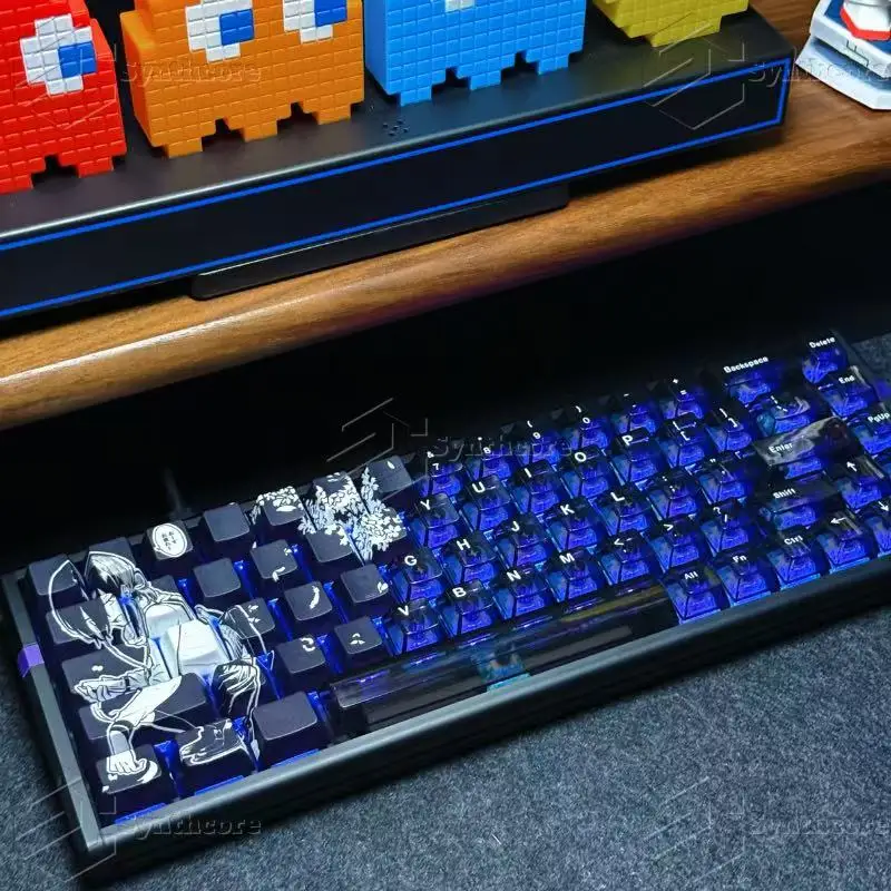 150 Keys Makima Anime Keycaps PBT PC Keycap Chreey Keycaps Translucent Key Cap Dye-sub Mechanical Keyboard Caps for 64/68/71/108