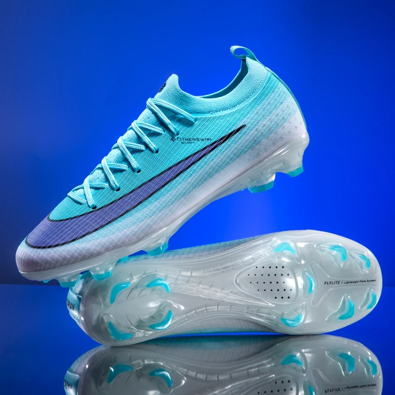 New Men Football Boots Outdoor High-quality Soccer Shoes Ultralight Indoor High Ankle Non-Slip Sports Shoes Futsal Non-Slip