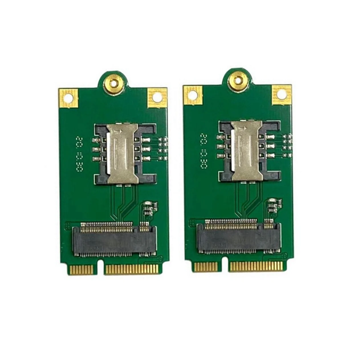 2Pcs 4G 5G M.2 NGFF to Pcie Adapter NGFF to Mini Pci-E Adapter with SIM Card Slot for L860- DW5820E DW5816E EM7455