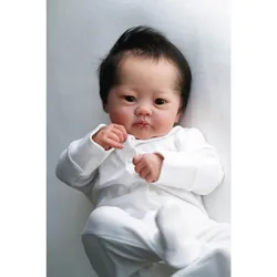 19inch Already Finished Reborn Baby Doll Lali Lifelike Soft Cuddly Multiple Layers Painting 3D Skin Visible Veins Muñecas Reborn