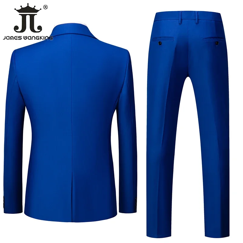 Jacket Vest Pants Single-breasted Slim Mens Suit Business Casual Work Professional Wear Wedding Groomsmen Suit 3pcs and 2pcs Set