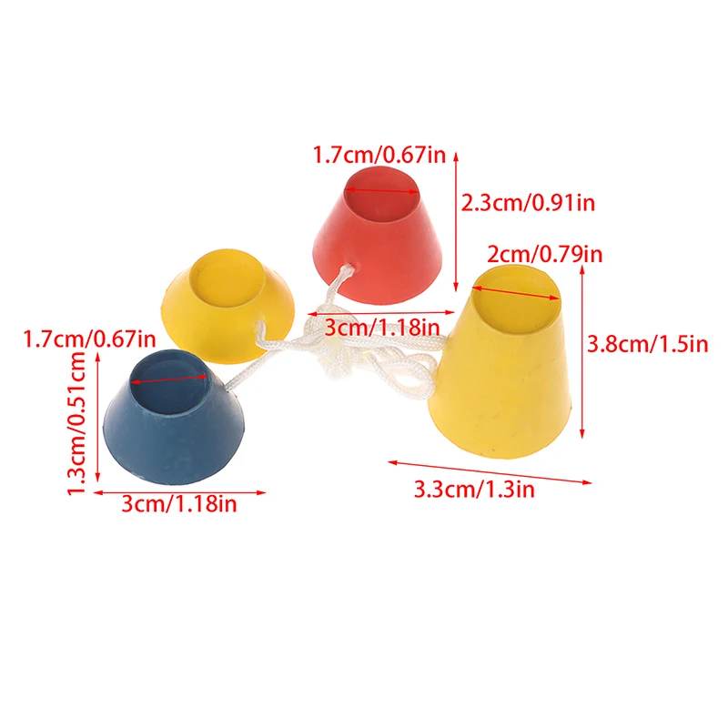 1Set Golf 4-in-1 Tees with Rope Driver Winter Rubber Golf Tees of Different Heights for Home Range Ball Training Practice Sports