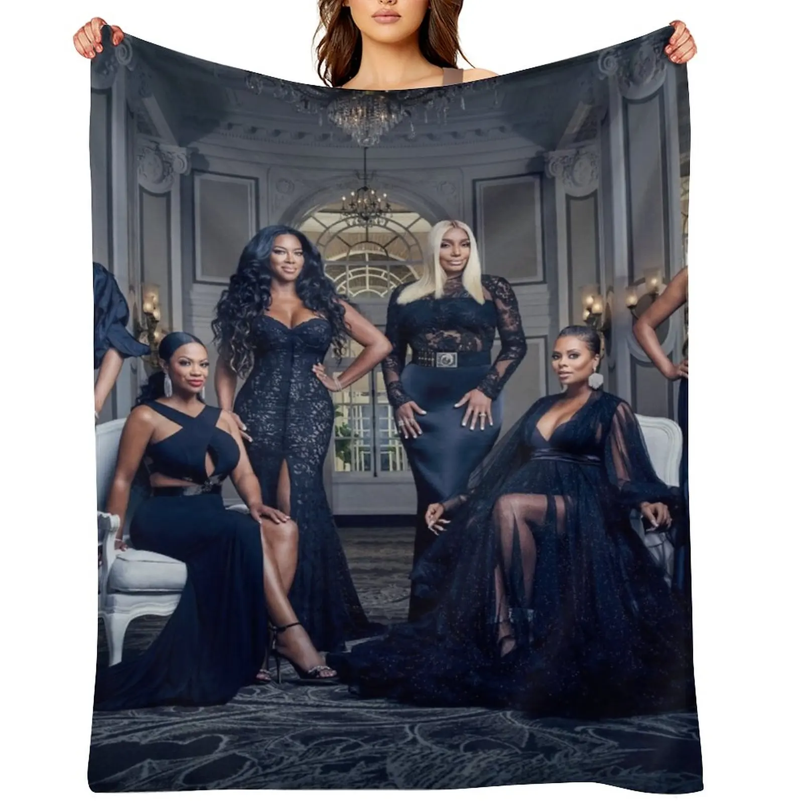 

Real Housewives of Atlanta - Season 12 Cast Throw Blanket Sofa For Decorative Sofa Decoratives Personalized Gift Blankets