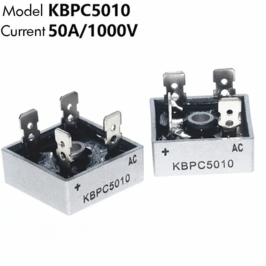 1PC KBPC5010 Bridge Rectifier, Diode 50A 1000V KBPC Single Phase Full Wave Electronic Metal Case Diodes Bridge Rectifier