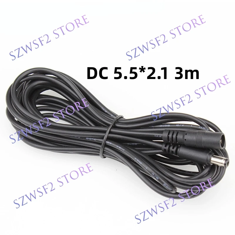 3m DC Power Cord 5.5*2.1mm 18awg Male to Female Adapter Cable Surveillance Camera Power Cord Adapter Line CCTV Camera LED Strip