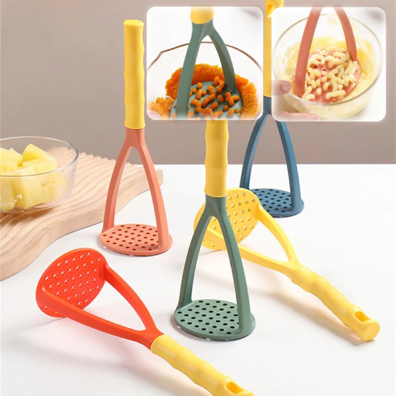 Trituradora de patatas prensada Ricer, máquina de puré de jugo, empujador de patatas portátil, trituradora de puré de patatas suave, herramientas de fruta, cocina casera
