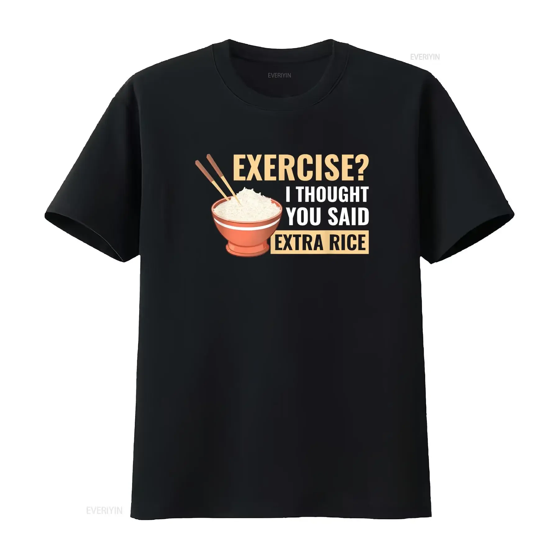 Exercise I Thought You Said Extra Rice Funny Asian Food T Shirt vintage Washed graphic streetwear Unisex Stylish