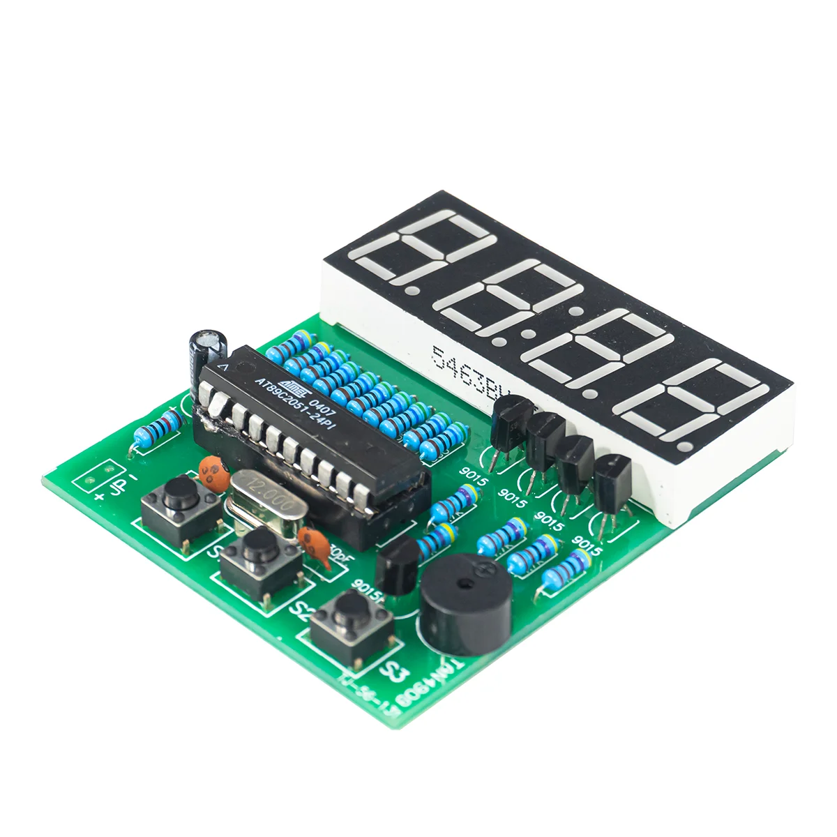 4-Digit Digital Clock DIY Soldering Kit,AT89C2051 Microcontroller Electronic Teaching Training Kit With Buzzer