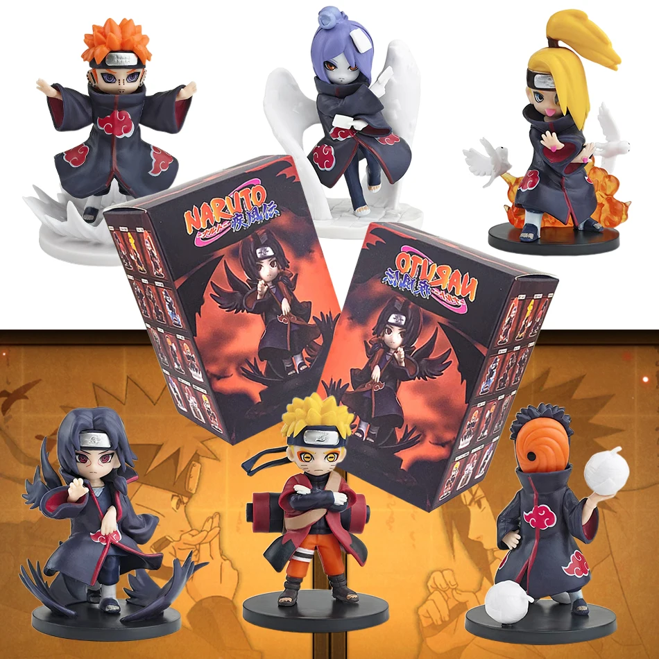 

High-quality Naruto Shippuden Akatsuki Arc Series Trendy Blind Box In Stock Toys Mystery Box Guess Action Figure Surprise Gifts