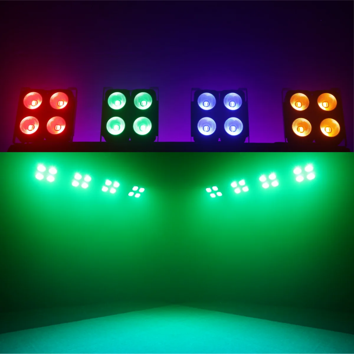 LED COB 4X100W 6in1 Stage Light potlight for Parties Conferences Disco KTV Ball Banquet Wedding Professional Lighting System