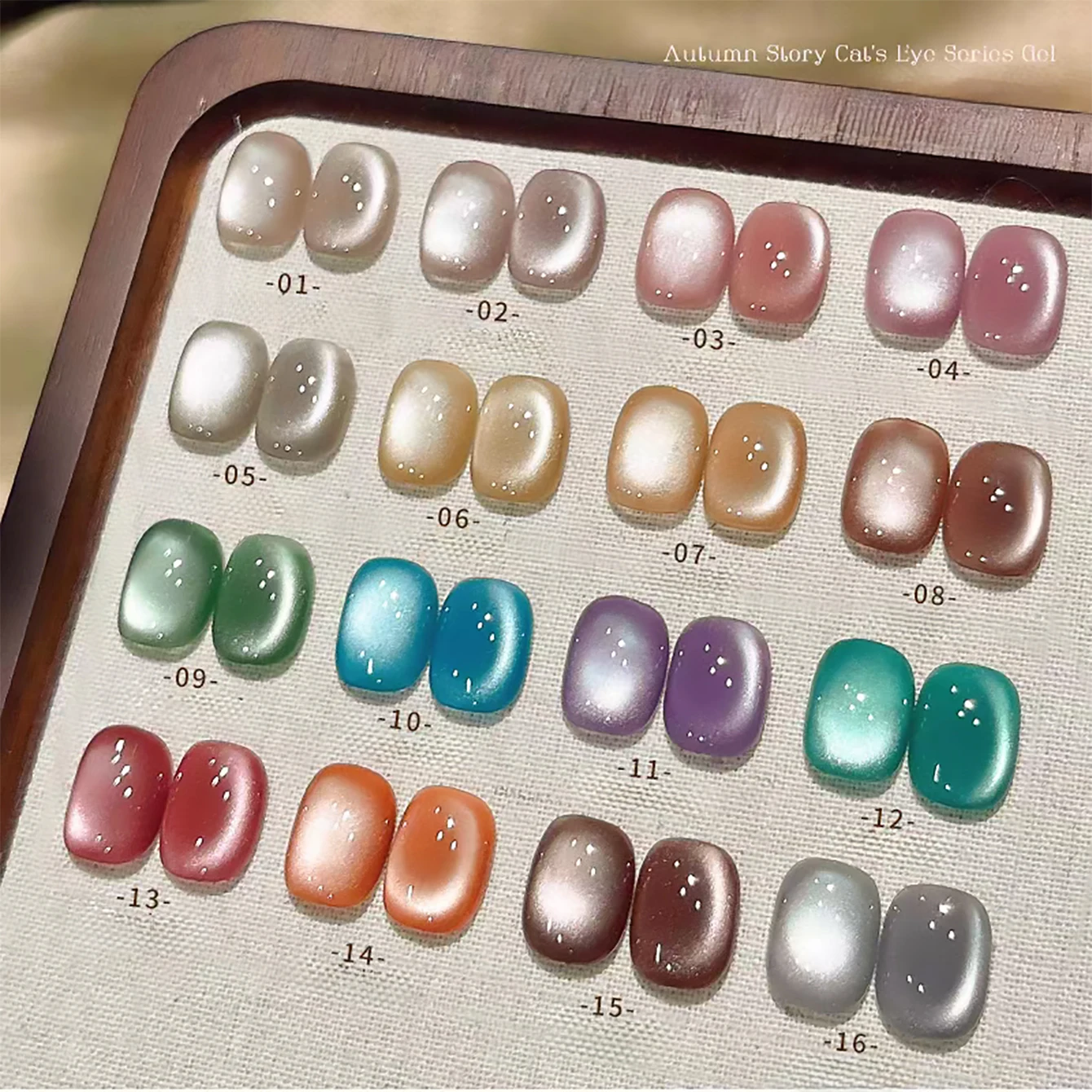 

1-16 шт. WS Ice Прозрачный красный, золотой, синий, коричневый, стеклянный бисер, гель-лак для ногтей «кошачий глаз», 2025 г., осень-зима, популярные ногти Y2K