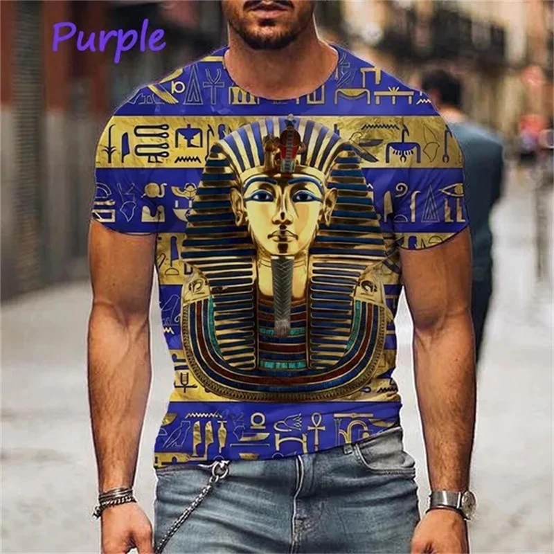 Egyptian Pharaoh 3D Printed T-Shirt Personality Ancient Horus Egyptian God Eye Egyptian Pharaoh Fashion Unisex Streetwear TShirt