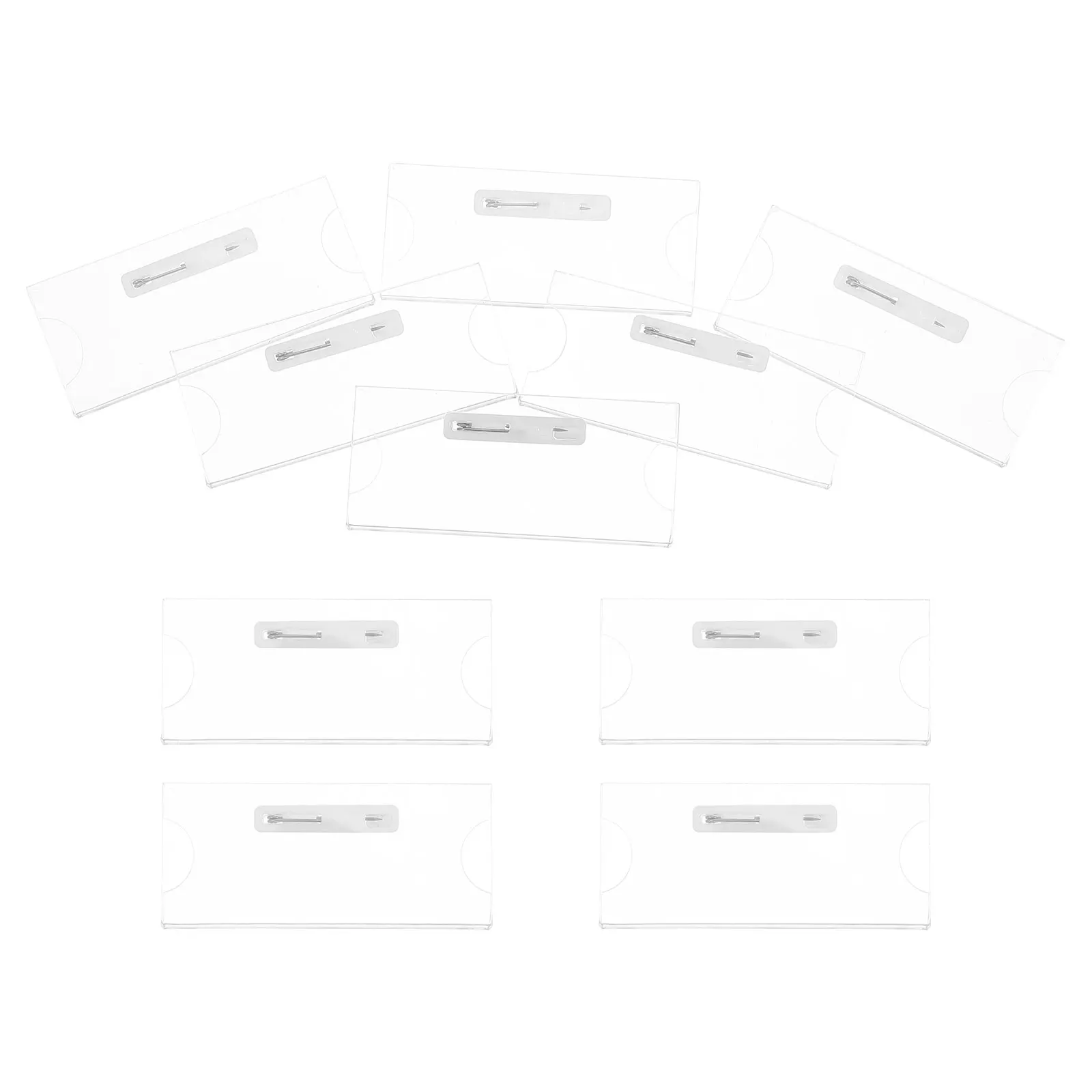 

10 Pcs Badge Work Holder Goalkeeper Sleeve Name Tag Holders Acrylic Id Cards Identification Nurse