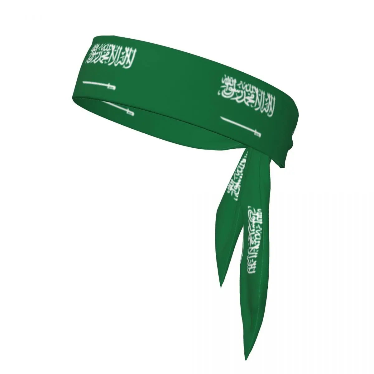 Tie Headbands Saudl Arabia Flag Sports Head Band Athletic Sweatband Bandana Sweat Wicking