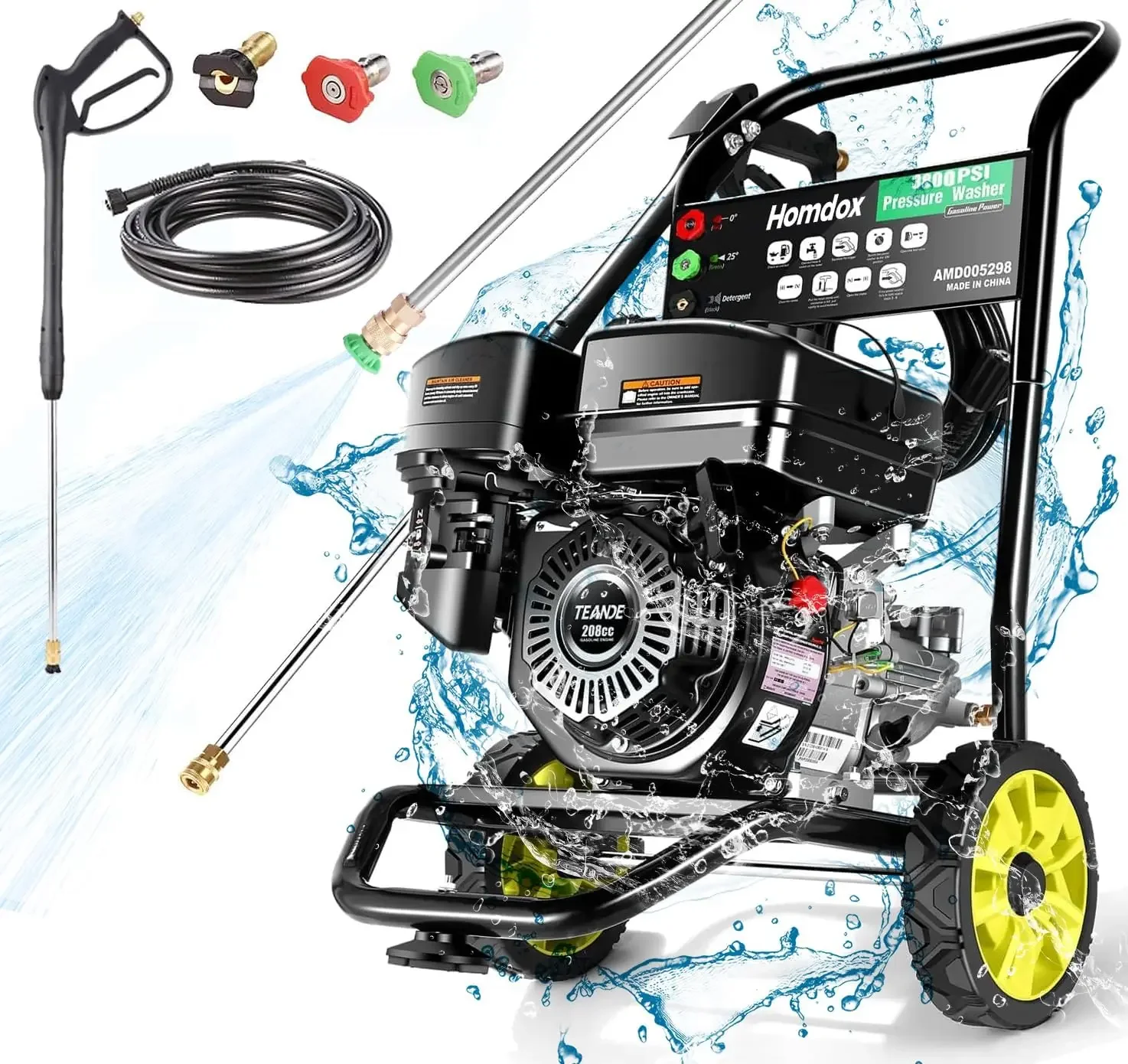 

4200 Pressure Washer 2.8GPM Gas Power Washer 208 CC Gas Powered Washing Machine Commercial High Pressure Washer with