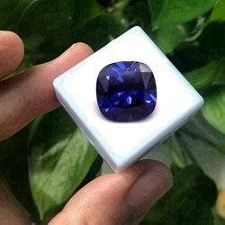 Natural Tanzanite Blue Sapphire Cushion Cut AAAA+ 12×12mm 10.50Ct Loose Gemstone For Jewelry Making