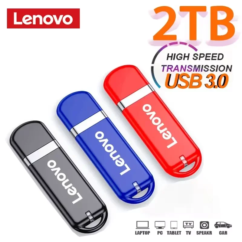 Lenovo USB 3.0 metal storage USB flash drive high-speed pen drive 2TB 1TB USB 3. 0 portable memory stick