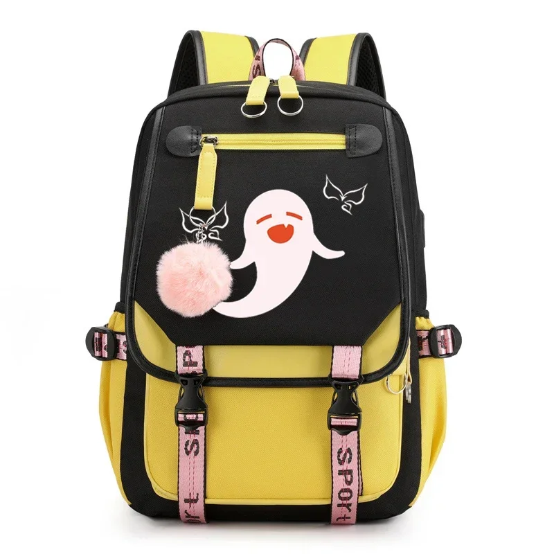 Genshin Impact Backpack for Teenagers, Student School, Shoulder Bags, USB, Laptop, Viagem, Kawaii, Kids, Girls