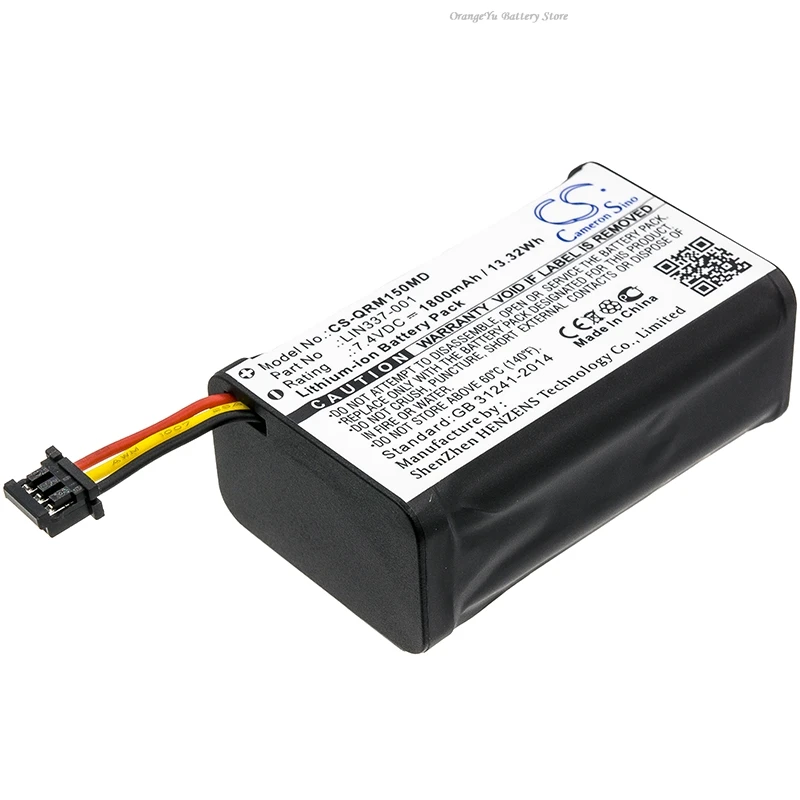 7.4V 1800mAh Medical Battery LIN337-001 for Eitan Medical Sapphire Infusion Pump, For QCore Sapphire Multi-Therapy, SapphirePlus
