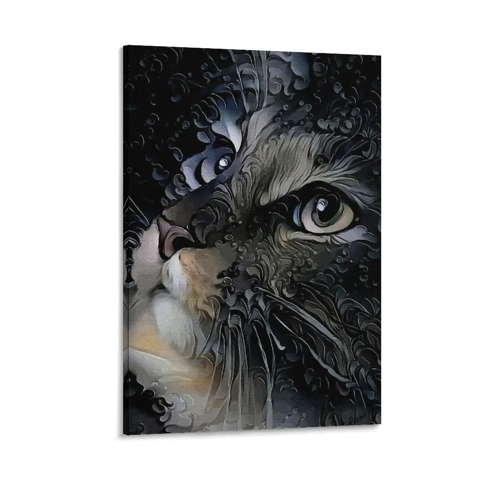 

El Divino, cat, chat, cat, Lea Roche paintings- animal portrait Canvas Painting home and decoration anime decoration