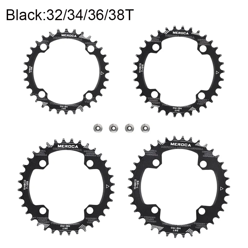 MEROCA 104bcd chainring Bicycle chain ring Mtb single chainring Crown 34 teeth 32/34/36/38T Crankset Tooth Plate Parts 104 bcd