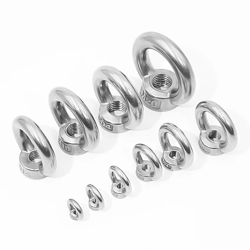 Picture 5: 304 stainless steel lifting ring nut M6/M8/M10/M12/M14/M16/M20 ring nut, used for rope installation lifting accessories