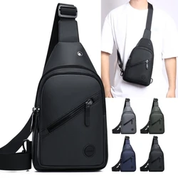 Lightweight Men's Chest Bag, Casual Nylon Crossbody Bag,Hiking Multipurpose Sling Bag for Outdoor Sports & Daily Commute
