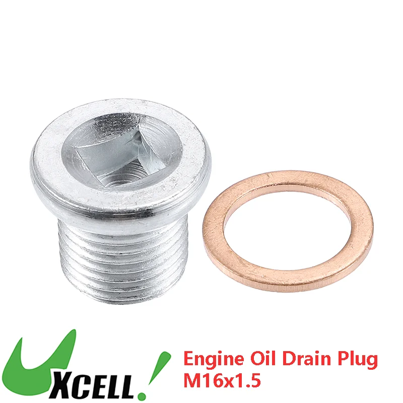 UXCELL M16x1.5 Steel Engine Oil Drain Plug Screw with Gasket for Nissan Platina Qashqai MK2 Terrano MK3 Car Accessories