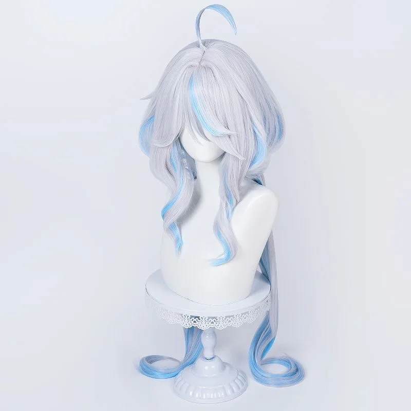 Game Genshin Impact Furina Cosplay Wig Rose Network 100cm Long Focalors Anime Wigs Heat Resistant Synthetic Hair Wigs